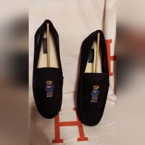 NIB-Ralph Lauren Polo Bear American Flag Declan Loafers-Black-Size 13 D